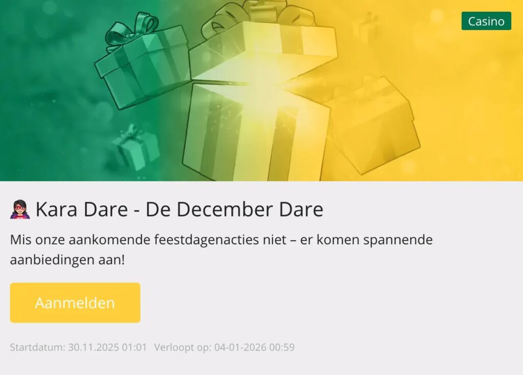 Kara Dare - De December Dare
Mis onze aankomende feestdagenacties niet - er komen spannende aanbiedingen aan!
