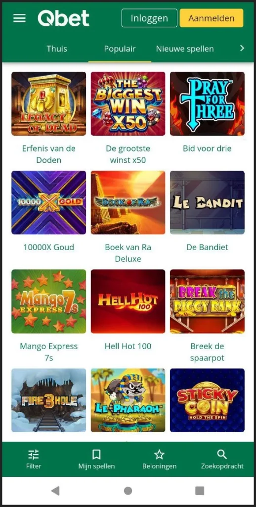 Spelcatalogus en Aanbod