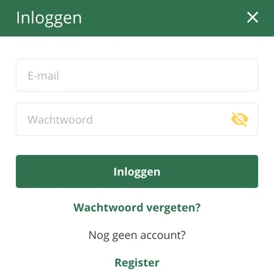 Inloggen bij QBet